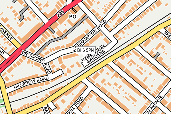 BH6 5PN map - OS OpenMap – Local (Ordnance Survey)