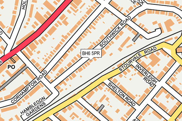 BH6 5PR map - OS OpenMap – Local (Ordnance Survey)