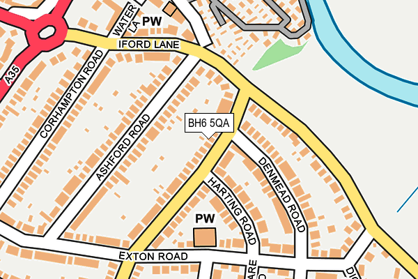 BH6 5QA map - OS OpenMap – Local (Ordnance Survey)