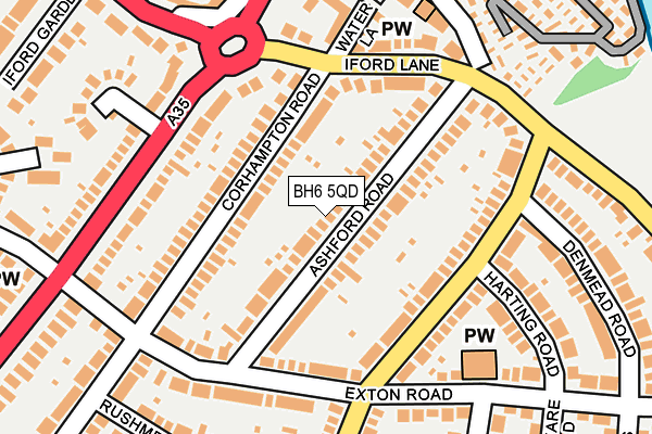 BH6 5QD map - OS OpenMap – Local (Ordnance Survey)