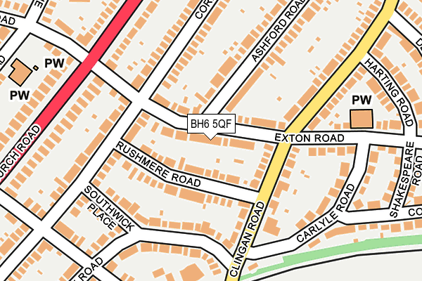 BH6 5QF map - OS OpenMap – Local (Ordnance Survey)