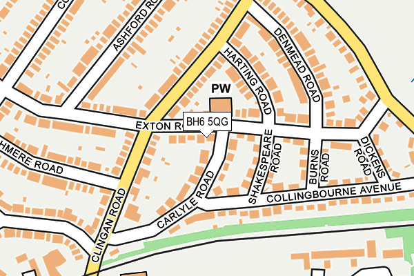 BH6 5QG map - OS OpenMap – Local (Ordnance Survey)