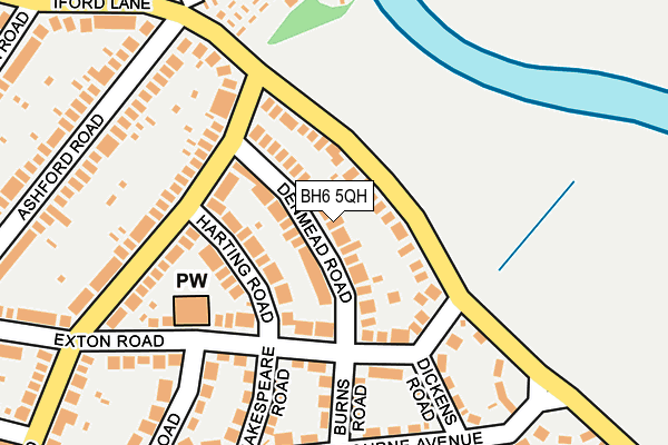 BH6 5QH map - OS OpenMap – Local (Ordnance Survey)