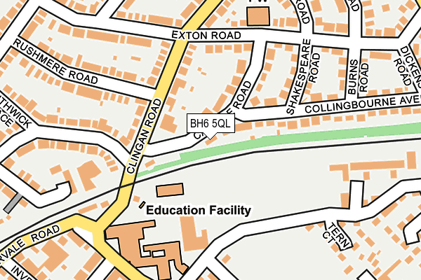 BH6 5QL map - OS OpenMap – Local (Ordnance Survey)
