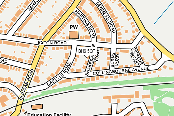 BH6 5QT map - OS OpenMap – Local (Ordnance Survey)