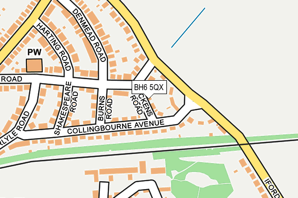 BH6 5QX map - OS OpenMap – Local (Ordnance Survey)