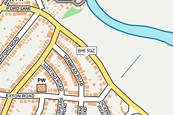 BH6 5QZ map - OS OpenMap – Local (Ordnance Survey)