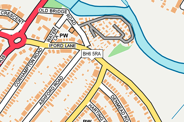 BH6 5RA map - OS OpenMap – Local (Ordnance Survey)