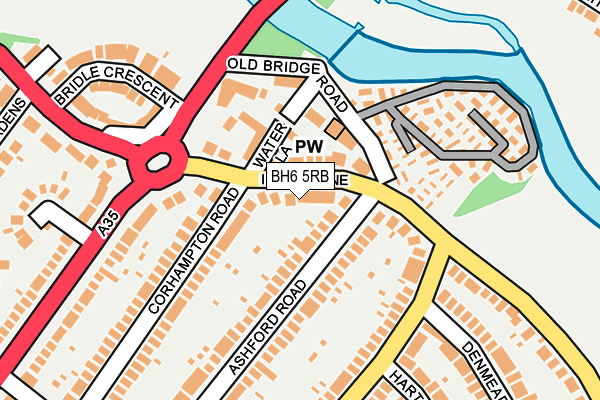 BH6 5RB map - OS OpenMap – Local (Ordnance Survey)