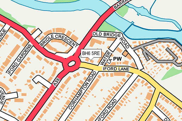 BH6 5RE map - OS OpenMap – Local (Ordnance Survey)