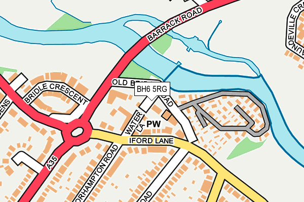 BH6 5RG map - OS OpenMap – Local (Ordnance Survey)