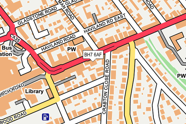 BH7 6AF map - OS OpenMap – Local (Ordnance Survey)