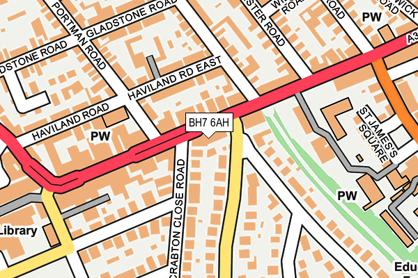 BH7 6AH map - OS OpenMap – Local (Ordnance Survey)