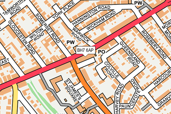 BH7 6AP map - OS OpenMap – Local (Ordnance Survey)