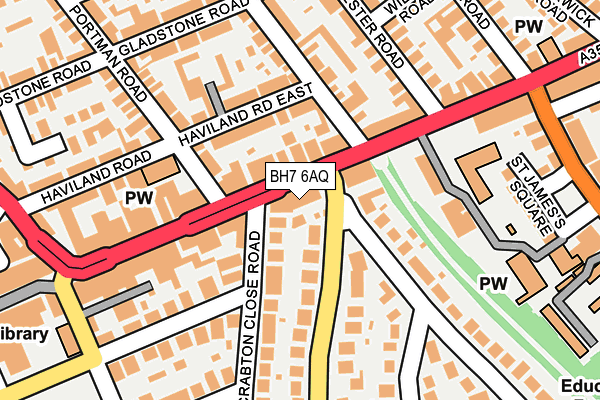 BH7 6AQ map - OS OpenMap – Local (Ordnance Survey)