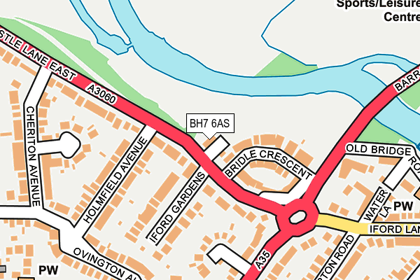 BH7 6AS map - OS OpenMap – Local (Ordnance Survey)