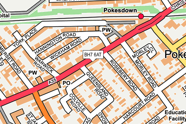 BH7 6AT map - OS OpenMap – Local (Ordnance Survey)