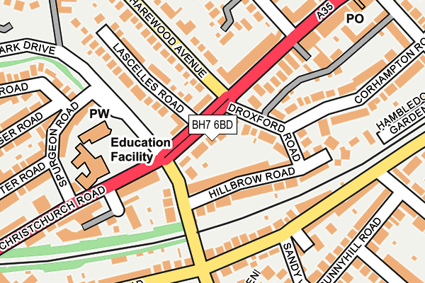 BH7 6BD map - OS OpenMap – Local (Ordnance Survey)