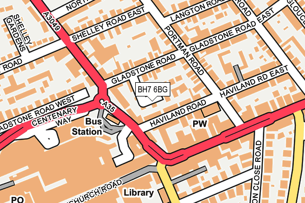 BH7 6BG map - OS OpenMap – Local (Ordnance Survey)