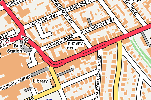 BH7 6BY map - OS OpenMap – Local (Ordnance Survey)