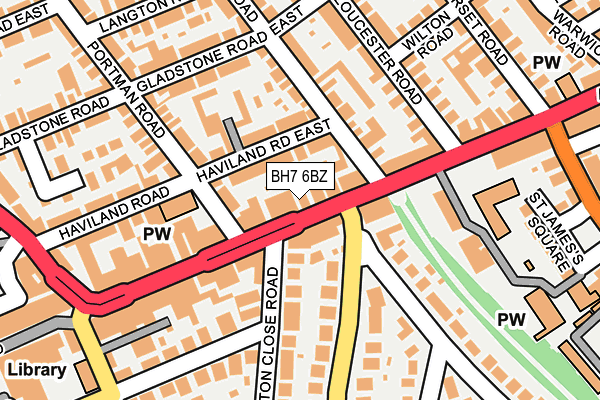 BH7 6BZ map - OS OpenMap – Local (Ordnance Survey)
