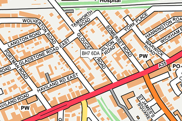 BH7 6DA map - OS OpenMap – Local (Ordnance Survey)