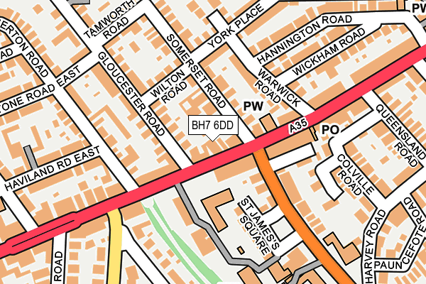 BH7 6DD map - OS OpenMap – Local (Ordnance Survey)
