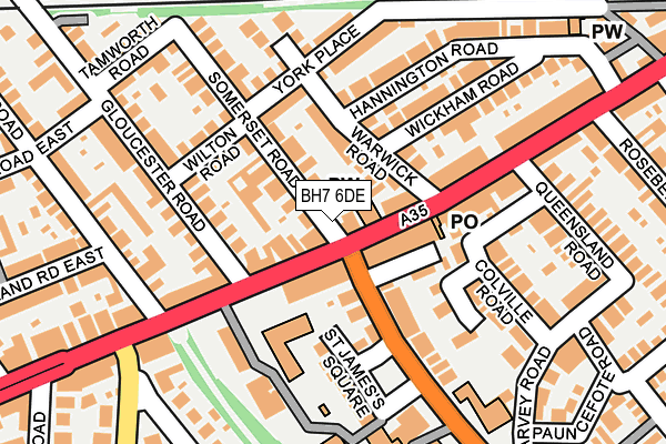 BH7 6DE map - OS OpenMap – Local (Ordnance Survey)