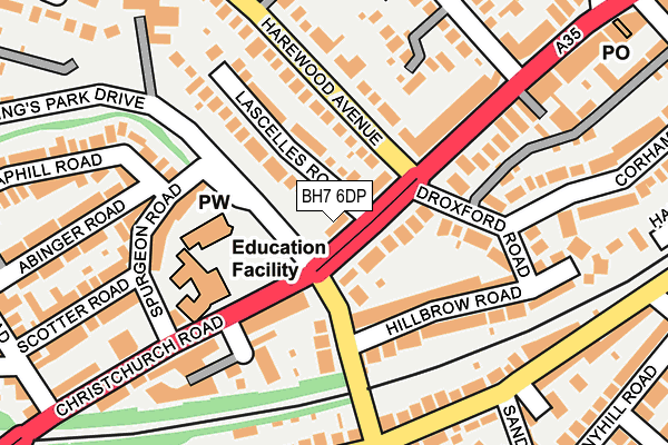 BH7 6DP map - OS OpenMap – Local (Ordnance Survey)