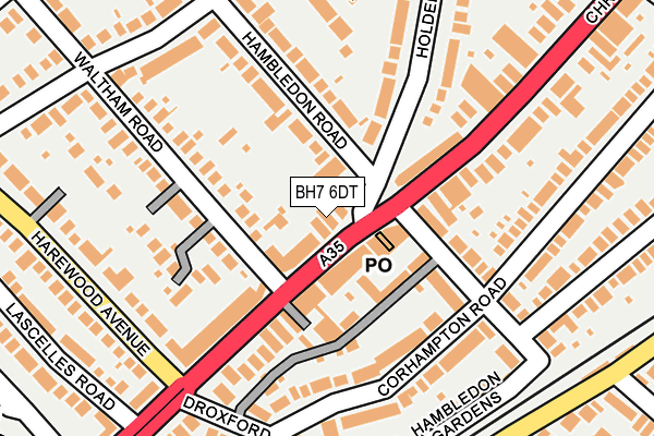 BH7 6DT map - OS OpenMap – Local (Ordnance Survey)