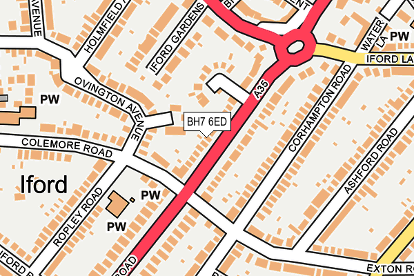 BH7 6ED map - OS OpenMap – Local (Ordnance Survey)