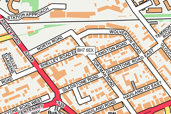 BH7 6EX map - OS OpenMap – Local (Ordnance Survey)