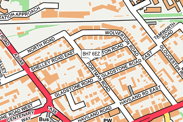 BH7 6EZ map - OS OpenMap – Local (Ordnance Survey)