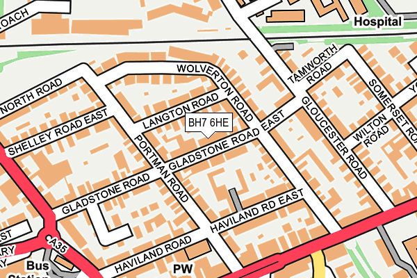BH7 6HE map - OS OpenMap – Local (Ordnance Survey)