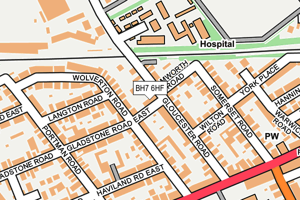 BH7 6HF map - OS OpenMap – Local (Ordnance Survey)