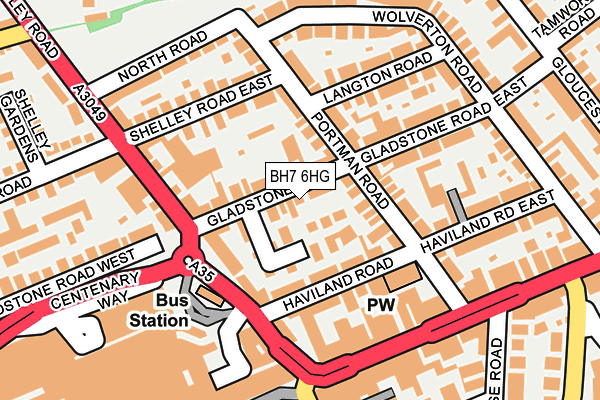 BH7 6HG map - OS OpenMap – Local (Ordnance Survey)