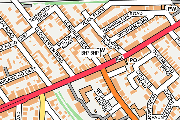 BH7 6HP map - OS OpenMap – Local (Ordnance Survey)