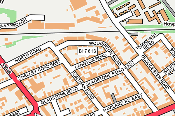 BH7 6HS map - OS OpenMap – Local (Ordnance Survey)