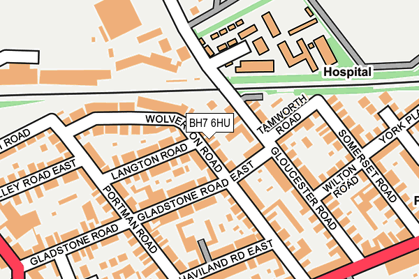 BH7 6HU map - OS OpenMap – Local (Ordnance Survey)
