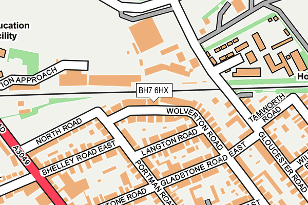 BH7 6HX map - OS OpenMap – Local (Ordnance Survey)