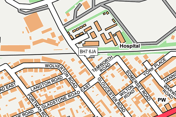 BH7 6JA map - OS OpenMap – Local (Ordnance Survey)