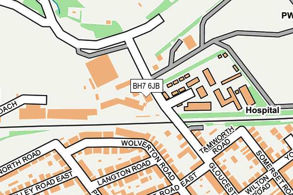 BH7 6JB map - OS OpenMap – Local (Ordnance Survey)