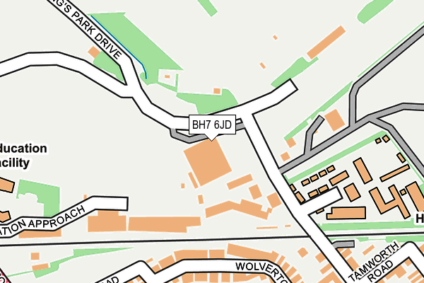 BH7 6JD map - OS OpenMap – Local (Ordnance Survey)