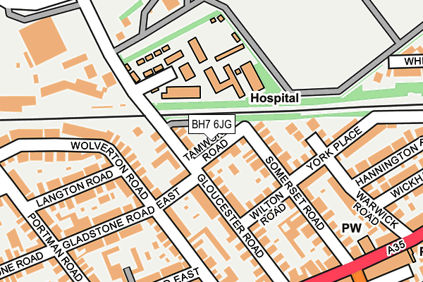 BH7 6JG map - OS OpenMap – Local (Ordnance Survey)