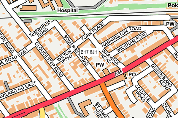 BH7 6JH map - OS OpenMap – Local (Ordnance Survey)