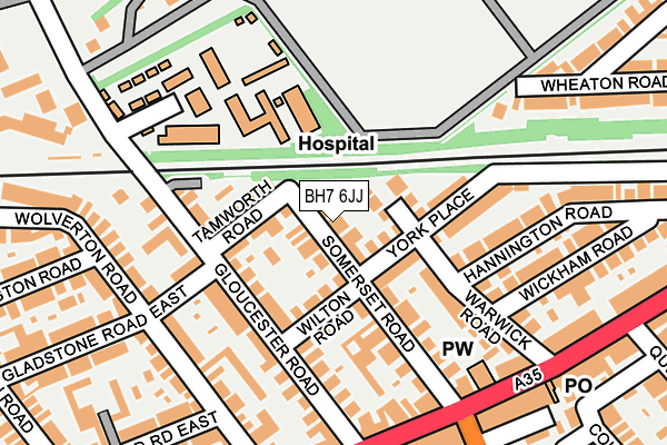 BH7 6JJ map - OS OpenMap – Local (Ordnance Survey)