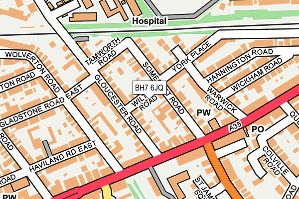 BH7 6JQ map - OS OpenMap – Local (Ordnance Survey)