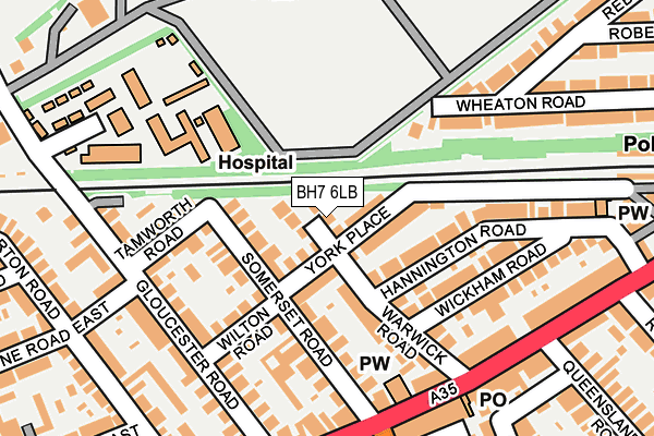 BH7 6LB map - OS OpenMap – Local (Ordnance Survey)