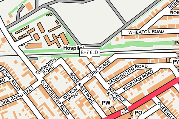BH7 6LD map - OS OpenMap – Local (Ordnance Survey)