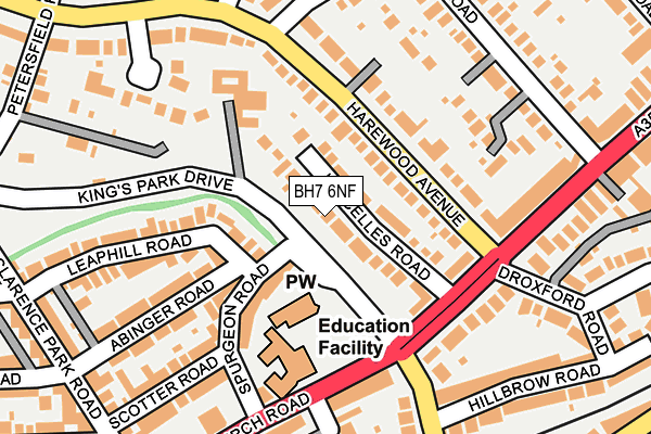 BH7 6NF map - OS OpenMap – Local (Ordnance Survey)